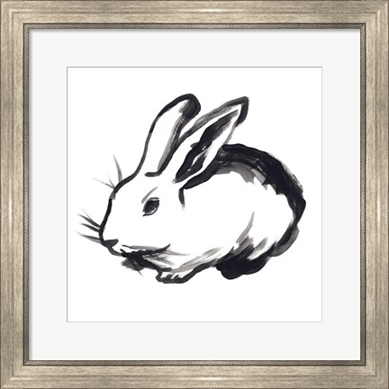 Framed Winter Rabbit II Print