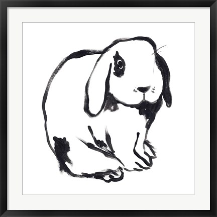 Framed Winter Rabbit III Print