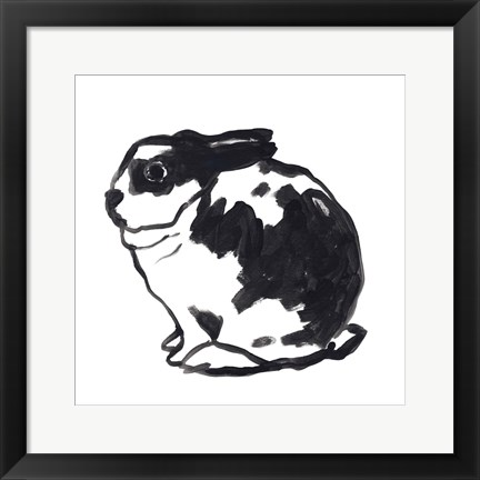 Framed Winter Rabbit IV Print