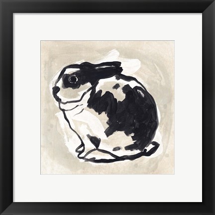 Framed Antique Rabbit IV Print
