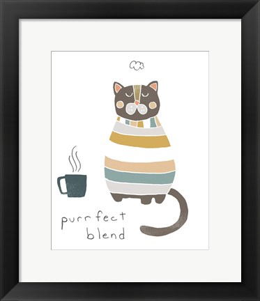 Framed Coffee Cats IV Print