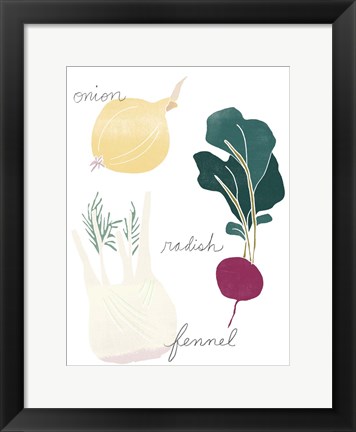 Framed Simple Veggies II Print