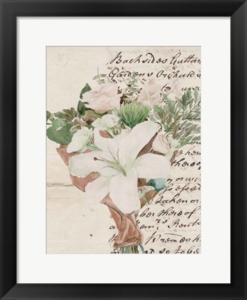 Framed Wrapped Bouquet III Print