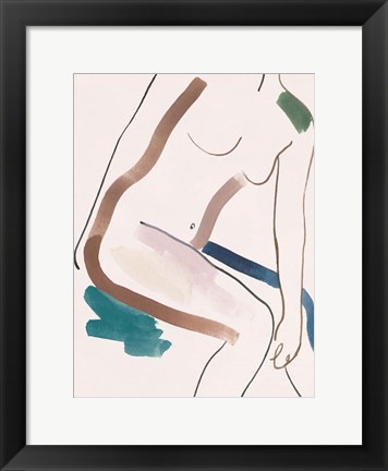 Framed Seated Female Figure III Print