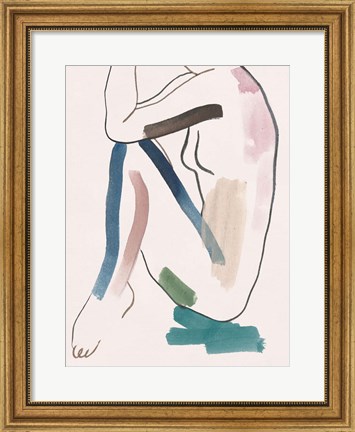 Framed Seated Female Figure VI Print
