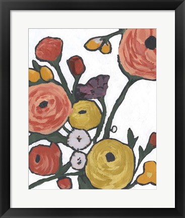 Framed Stretching Blooms II Print