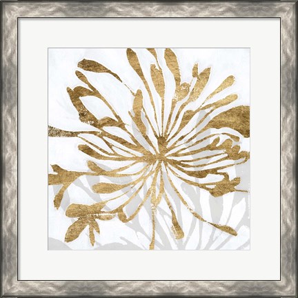 Framed Golden Gilt Bloom I Print