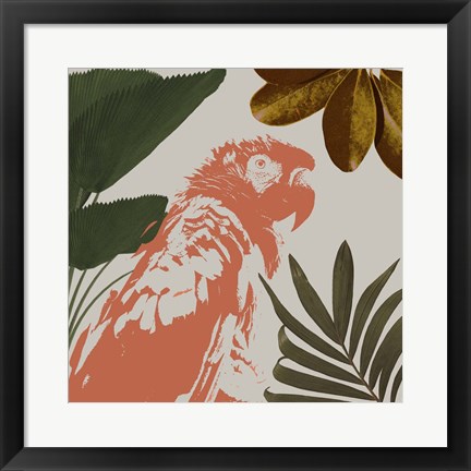 Framed Graphic Tropical Bird I Print