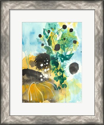 Framed Sunflower Kisses II Print
