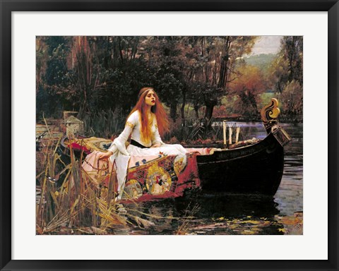 Framed Lady of Shalott, 1888 Print