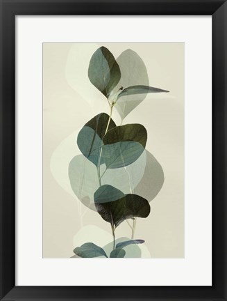 Framed Green Leaves 8 Print