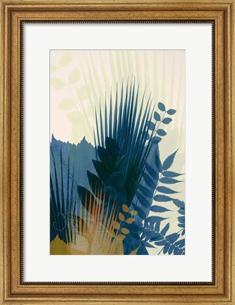 Framed Welcome to the Jungle, Blue 1 Print