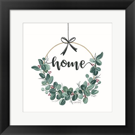 Framed Home Wreath Print