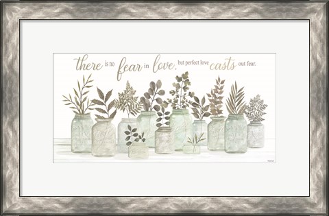 Framed No Fear in Love Print