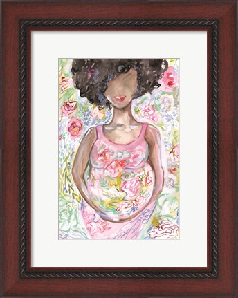 Framed Lady in the Floral Dress Print