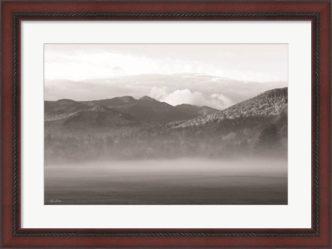 Framed Foggy Morning Mountains Print