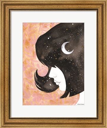 Framed Moon in Her Hair Print