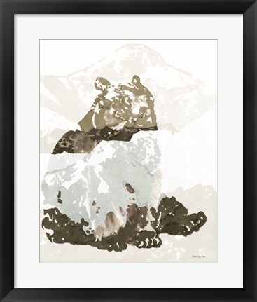 Framed Bear Impression 2 Print