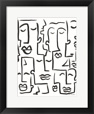 Framed Faces Drawing Print