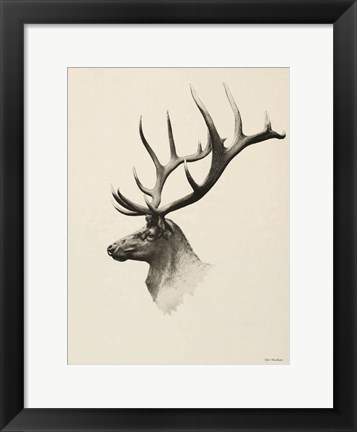 Framed Mountain Reindeer Print