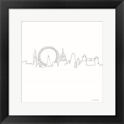 Framed One Line London Print