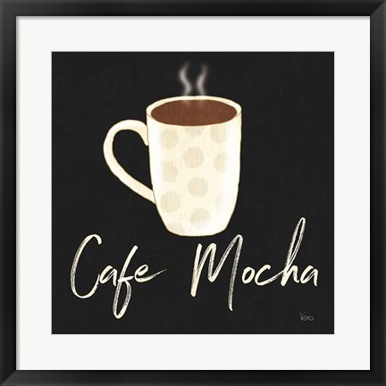 Framed Fresh Coffee Cafe Mocha Print