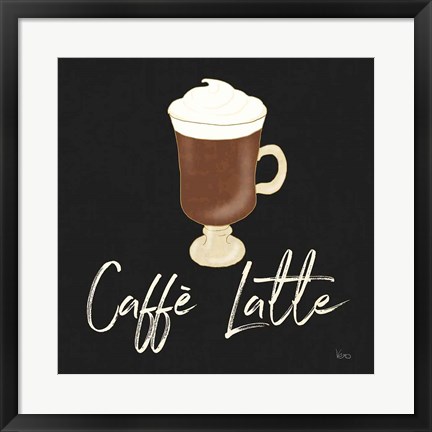 Framed Fresh Coffee Caffe Latte Print