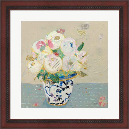 Framed Kristens Peonies Neutral Print