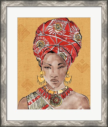 Framed African Flair IV Warm Print