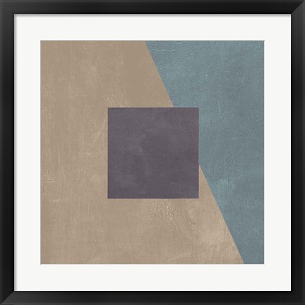 Framed Blue Silk Abstract II Print