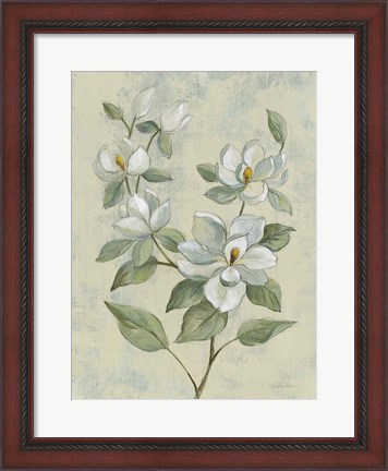 Framed Sage Magnolia Print