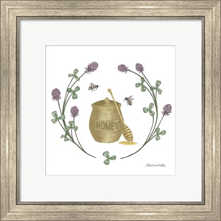 Framed Happy to Bee Home IV Yellow Print