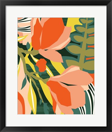 Framed Blossoming Green Print