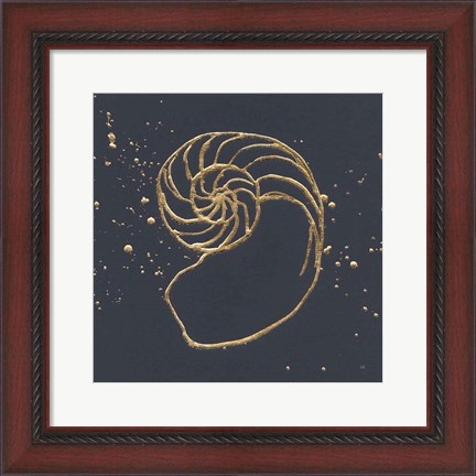 Framed Gold Nautilus II Print