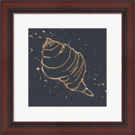 Framed Gold Conch I Print