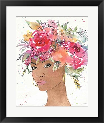 Framed Floral Figures XI Print