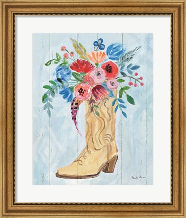 Framed Cowgirl II Print