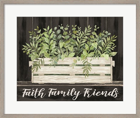 Framed Faith, Family, Friends Print