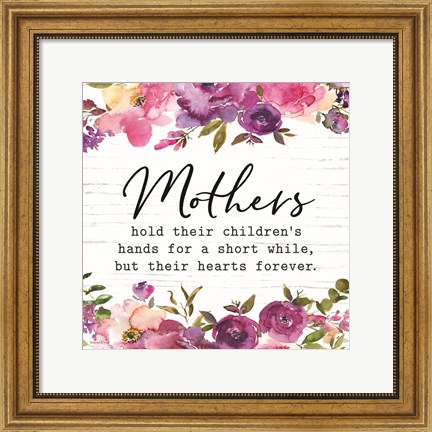 Framed Floral Mothers Hold Print