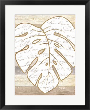Framed Coastal Leaf I Print