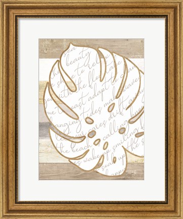 Framed Coastal Leaf II Print