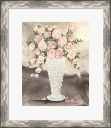 Framed Hobnail Roses Print