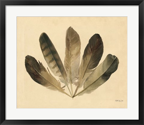 Framed Five Feathers Print