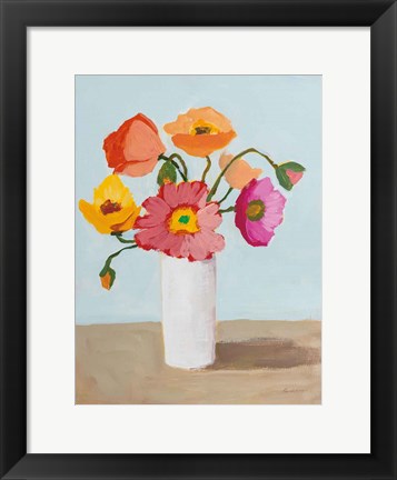 Framed Sorbet Poppies III Print