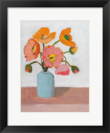 Framed Sorbet Poppies II Print