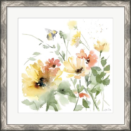 Framed Sunflower Meadow I Print