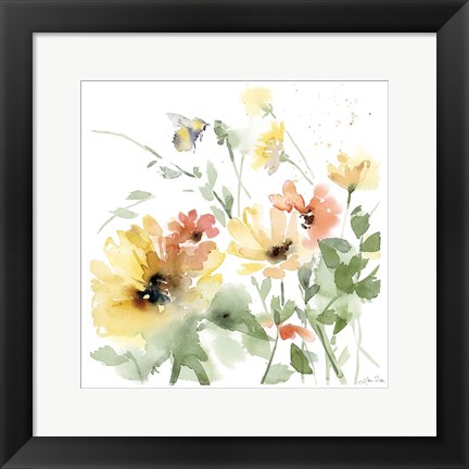 Framed Sunflower Meadow I Print