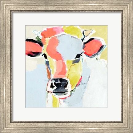 Framed Pastel Cow II Print
