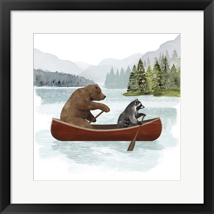 Framed Canoe Trip I Print