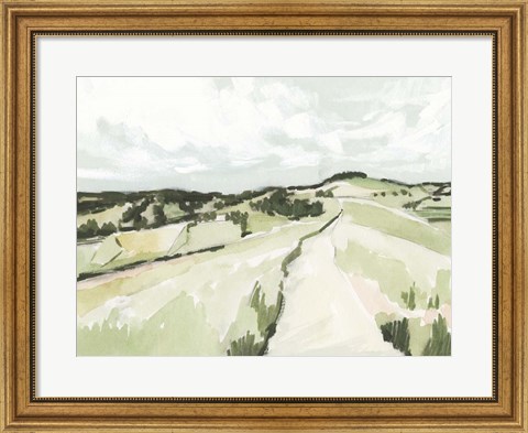 Framed Rolling Pastures Sketch II Print